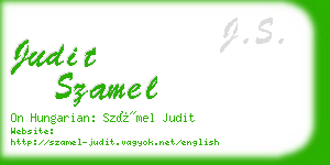 judit szamel business card